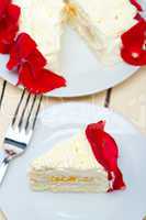 whipped cream mango cake