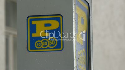 A big letter P or parking sign in the streets GH4 4K