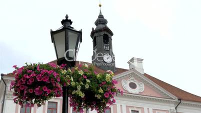 Closer look of the tower clock from the old town hall of Estonia GH4 4K