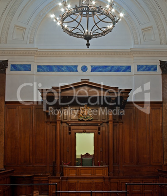 Crown Court with judges chair