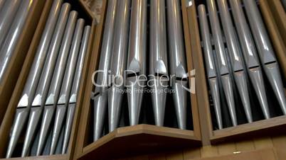 Closer look of the metal organ of the church 4K FS700 Odyssey 7Q