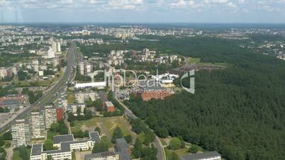 The aerial city view from the TV tower in Vilnius GH4 4K UHD