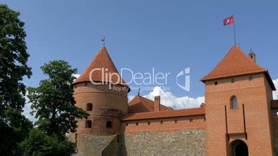 Three towers of the old castle from Trakai GH4 4K UHD