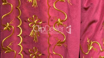 A beautiful embroidery of the red cloth GH4 4K UHD