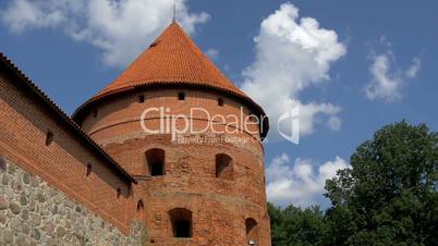 The big dome tower of the old castle in Trakai GH4 4K UHD