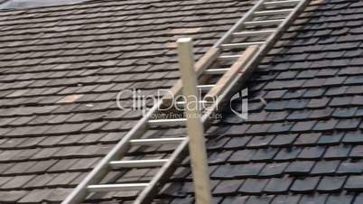 The newly cosntructed rooftop with wooden oil tarred shingles FS700 Odyssey 7Q 4K