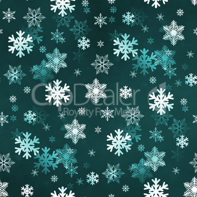 Dark Green Snowflakes
