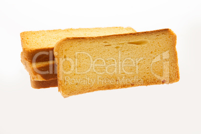 Rusks in perspective isolated on white