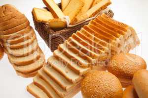 Assorted bakery breads