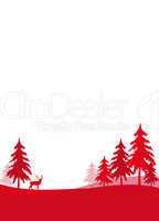 Weihnachten rot silhouette