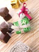 Chocolate with gift boxes