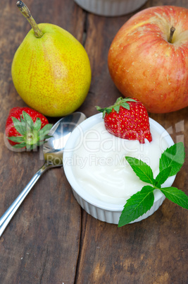 fruits and yogurt