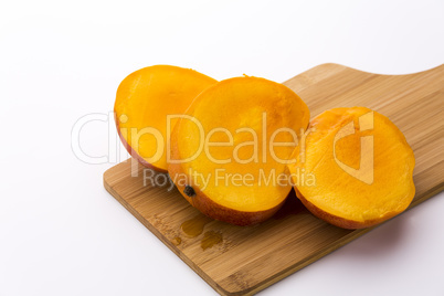 Mango Cut Into Three Equal Slices