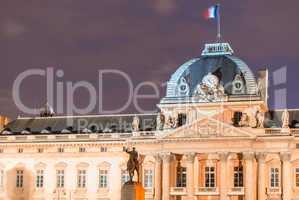 Ecole Militaire in Paris, Military School building at night