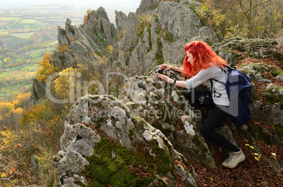 Redhead photographer girl