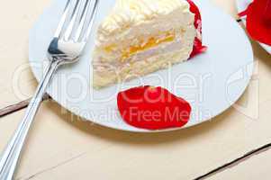 whipped cream mango cake