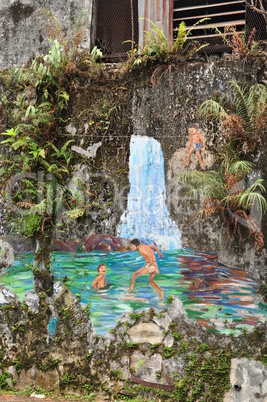 waterfall graffiti