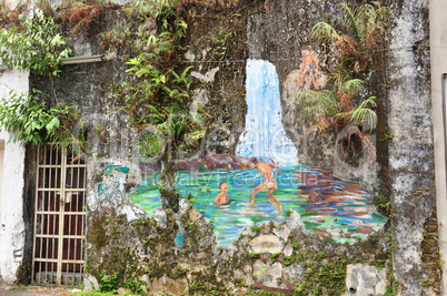 Graffiti waterfall