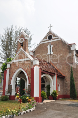 Ancient red church