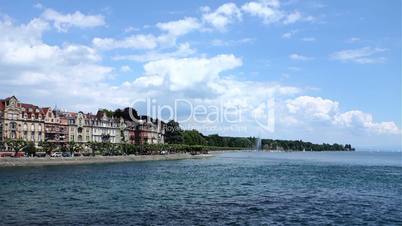 Konstanz - Constance See Side and Lake Constance with blue sky