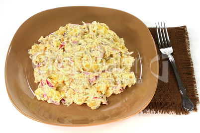 Gourmet Potatoes onion salad and mayonnaise