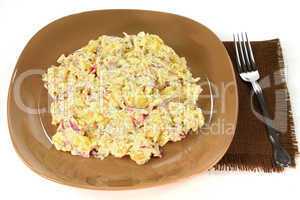 Gourmet Potatoes onion salad and mayonnaise