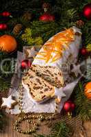 Christmas Stollen with orange julienne