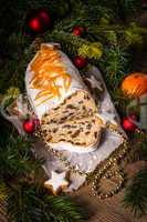 Christmas Stollen with orange julienne