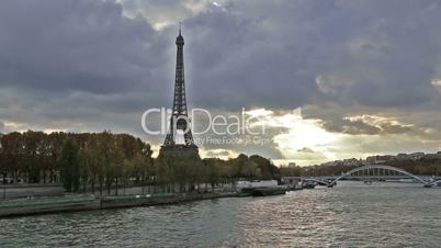 Paris France historical center river view
