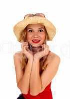 Beautiful woman with hat.