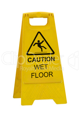 Caution wet floor sign