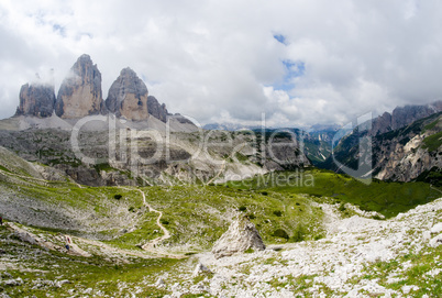 Alps landscape in summer season. Dolomites, Italy