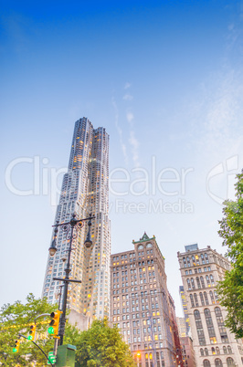 Buildings of New York. Manhattan skyline