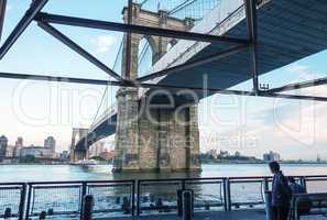 The Brooklyn Bridge and East River, New York
