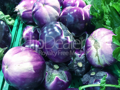 Colourful vegetables in a market