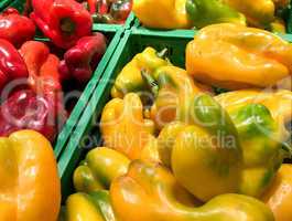 Colourful vegetables in a market