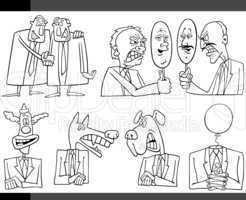 cartoon politics concepts set