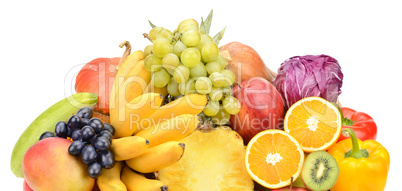 fruit and vegetable isolated on white background