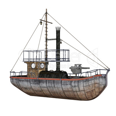 Patrol boat - 3D render