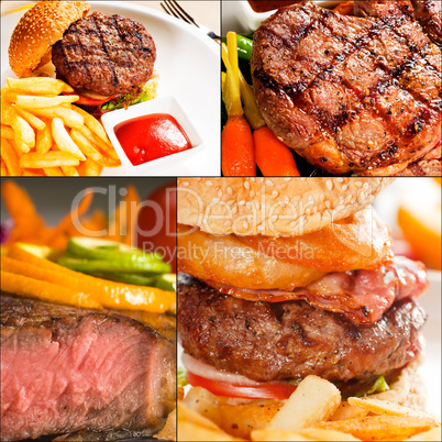 beef dishes collage