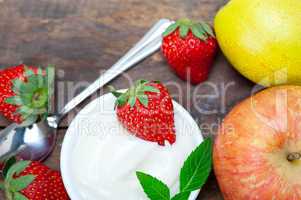 fruits and yogurt