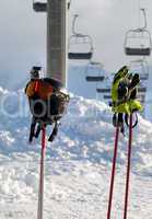 Protective sports equipment on ski poles