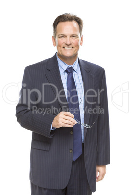 Handsome Businessman Portrait on White