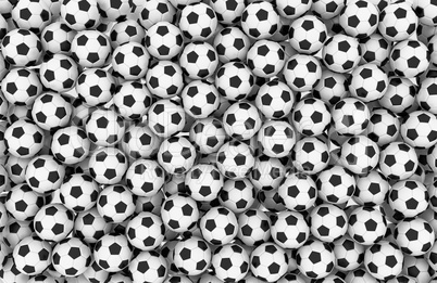 Soccer balls wall