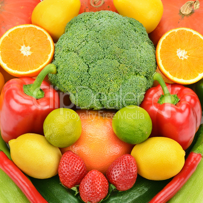 background of fruits and vegetables