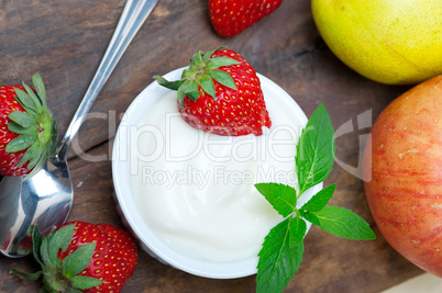 fruits and yogurt