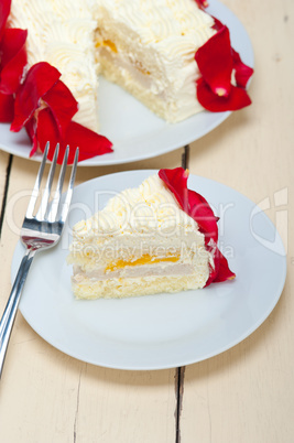 whipped cream mango cake