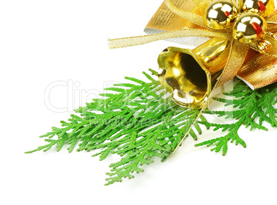 christmas decorations isolated on white background