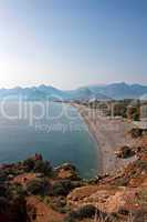 View of Antalya beach Turkey