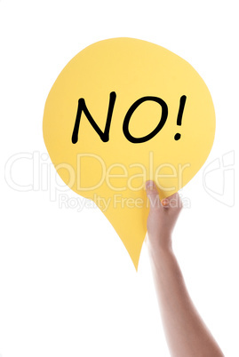Yellow Speech Balloon With No